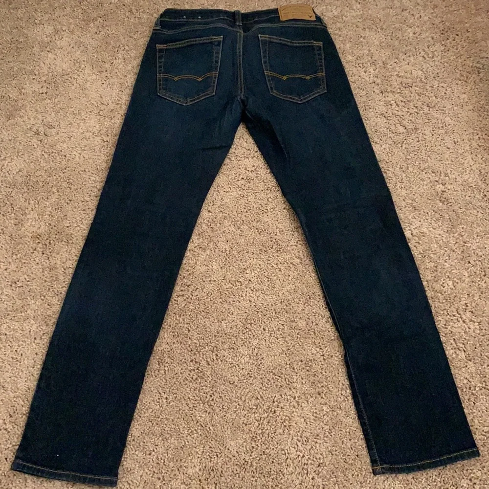 American Eagle Slim Straight Jeans [30x32] Dark Blue extreme flex - Picture 5 of 7